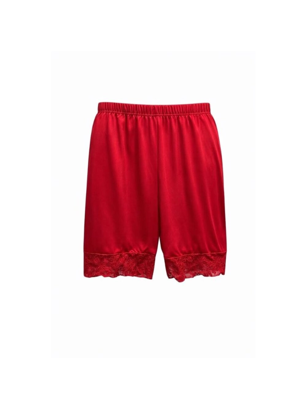 Red Lace-Trim Shorts – Size 3xl